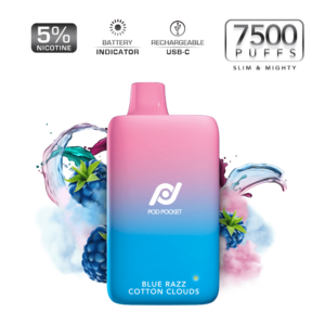 Pod Pocket 7500 - Blue Razz Cotton Clouds