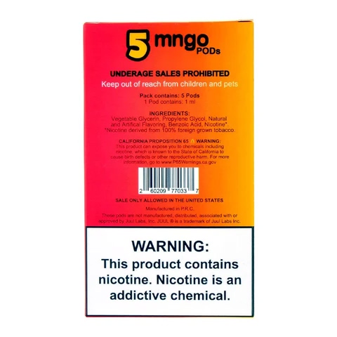 Mngo Strawberry Mango 5 Pods - Image 3