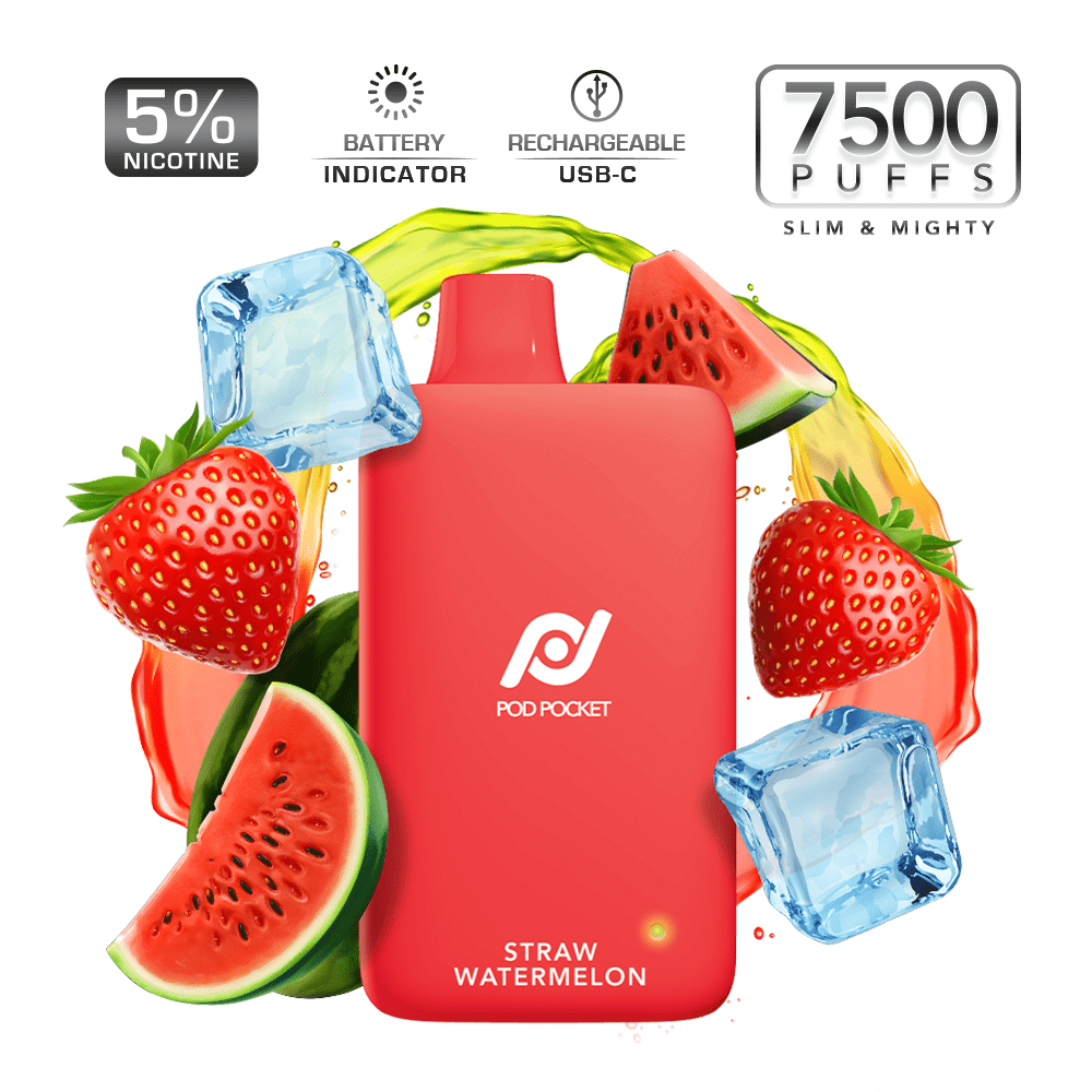 Pod Pocket 7500 - Strawberry Watermelon Ice